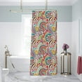 thumbnail image 1 of Levtex Home - Rhapsody - Shower Curtain with Grommets - One Shower Curtain Panel 72x72 inch - Bohemian Paisley - Orange, Turquoise, Teal Green, Red, Lime, Yellow, Blue, Brown - 100% Cotton - Lined, 1 of 3