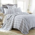 thumbnail image 1 of Levtex Home - Rochelle Quilt Set - Twin Quilt + One Standard Pillow Sham - Stripe - Navy - Quilt (68x86in.) and Pillow Shams (26x20in.) - Cotton Fabric, 1 of 6
