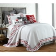thumbnail image 1 of Levtex Home - Rudolph Quilt Set - King Quilt + Two King Pillow Shams - Reindeer - White Red Black - Quilt Size (106x92in.) and Pillow Sham Size (36x20in. ) - Reversible, 1 of 6
