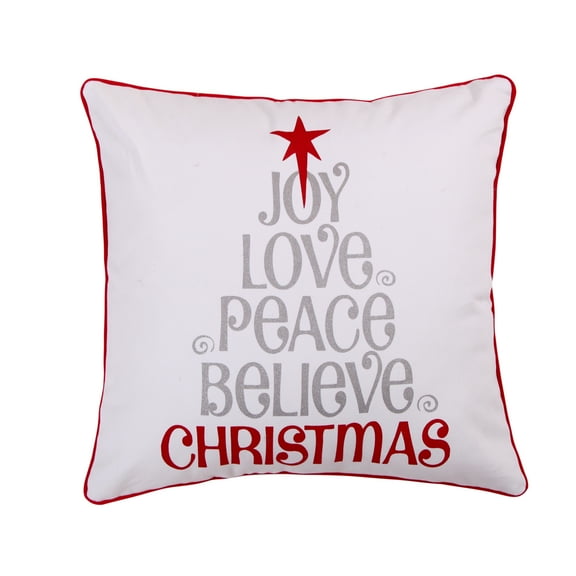 Levtex Home - Silent Night - Decorative Pillow (12X24in.) - Let It Snow - Taupe, Silver, White