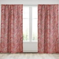 thumbnail image 1 of Levtex Home - Spruce Red - Window Panel with Rod Pocket - Two Curtain Panel 84 inch Length - Paisley - Red - 100% Cotton - Lined, 1 of 2