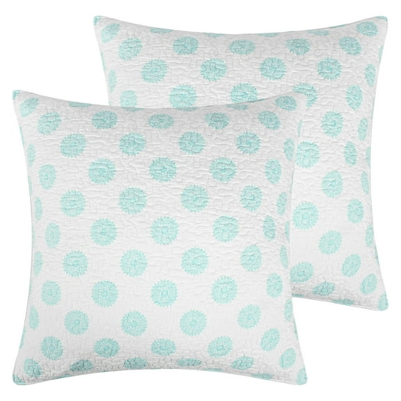 Levtex Home - Spruce Teal Quilt - Euro Sham - Paisley - Teals, Greens and Blues - Quilt (26x26in.) - Reversible - Cotton