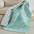 thumbnail image 1 of Levtex Home - Spruce Teal - Throw - Paisley - Teals, Greens and Blues - Quilt (50x60in.) and Sham 50x60in. - Cotton, 1 of 3
