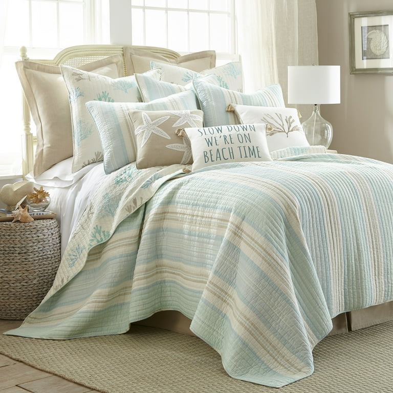 Levtex Home - King/Cal King Quilt Set - Striped Coastal