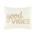 thumbnail image 1 of Levtex Home - Tamiya - Decorative Pillow (14x18in.) - Embroidered Word - Gold Yellow and Cream, 1 of 3