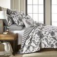 thumbnail image 1 of Levtex Home Black & White Floral Cotton Quilt Set, Full/Queen - Reversible, 1 of 8