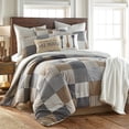 thumbnail image 1 of Levtex Home Vintage Patch 8 Piece Comforter Set, Queen Comforter 88x90in.+ 2 Std Sham 26x20in.+ 2 Euro Sham 26x26in.+ Throw 50x60in.+ 2 Decorative Pillows - Patchwork - Grey, Brown, Cream - Microfiber, 1 of 8
