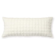 Levtex Home - Whisper Butter Throw Pillow - Lumbar Pillow 14x36in. - Textured Grid - Polyester Filled - Cotton