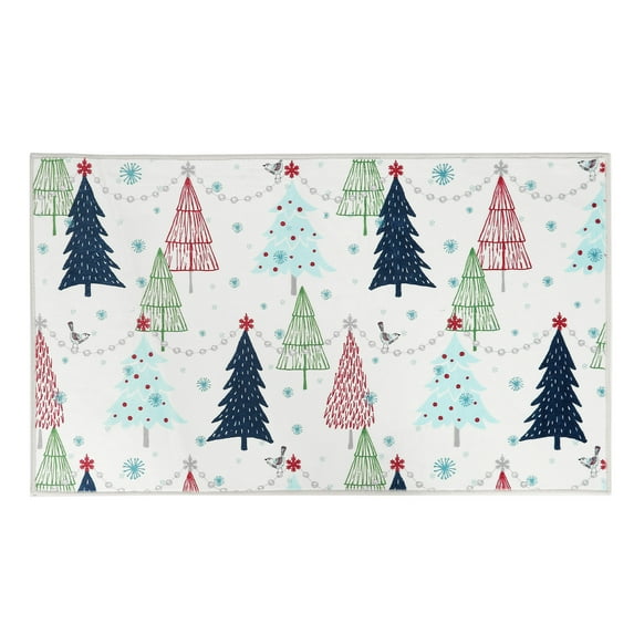 Levtex Home - White Pine - Rug/Carpet - 20" x 34" - Blue, Red, Green and White - 100% Polyester - Woven Fabric Backing