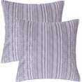 thumbnail image 1 of Levtex Home - Winterland - Euro Sham Set of Two - (26x26in.), No Insert -Quilted Stripe - Grey and White - Cotton, 1 of 6