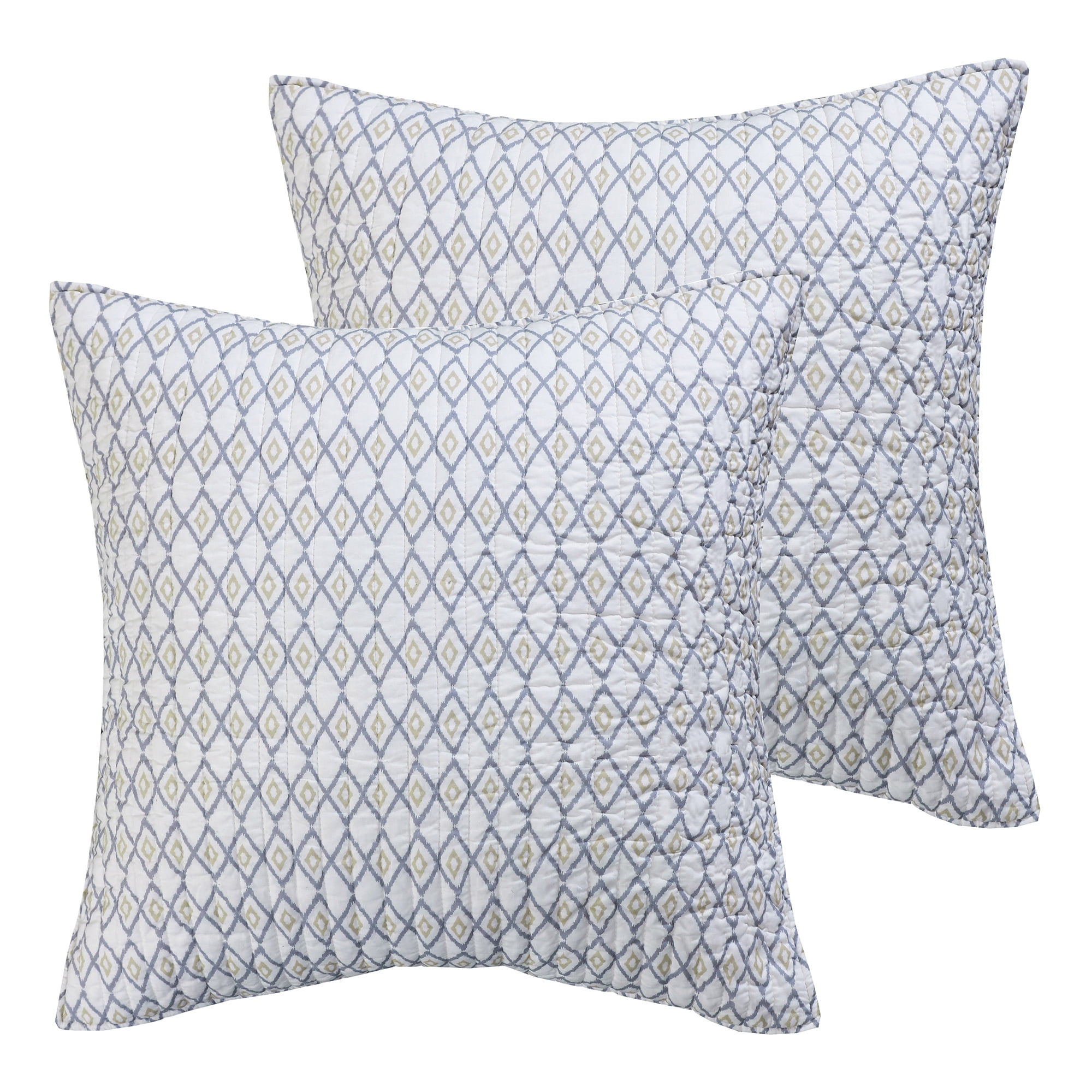 Home Brilliant 2 Packs Linen Large Throw Pillows European Shams Big Cushion  Covers for Bench, 26 x 26 inch(66cm), Dark Grey