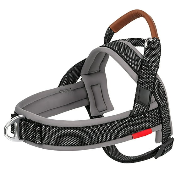 Levviye Dog Harness Saddle Style Reflective Breathable Adjustable Stable Comfortable for Medium and Large Dogs Walking, Black XL