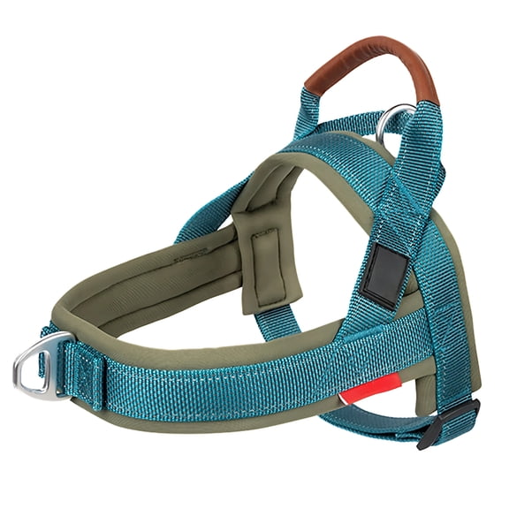 Levviye Dog Harness Saddle Style Reflective Breathable Adjustable Stable Comfortable for Medium and Large Dogs Walking, Blue S