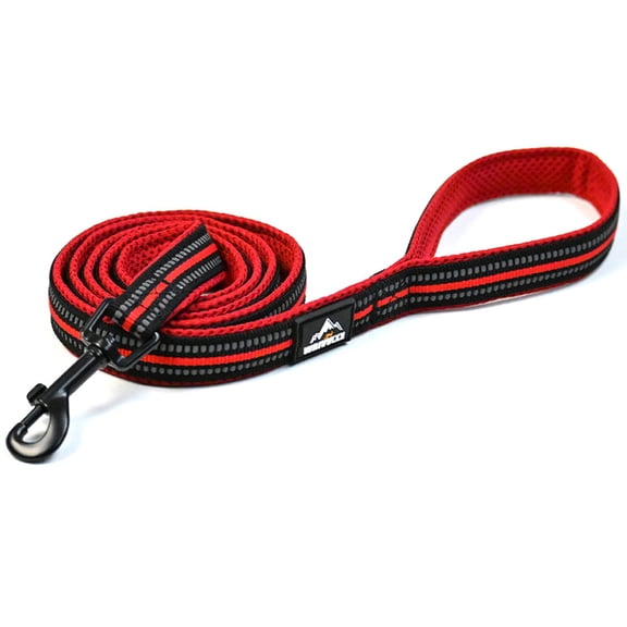 Levviye Dog Leash Anti-Escape 5FT Reflective Durable Nylon P-Rope for Large Dogs Outdoor Walking, Red