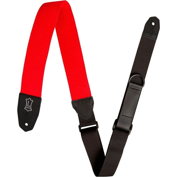 Levy's MRHC 2 inch Wide Cotton RipChord Guitar Strap Red