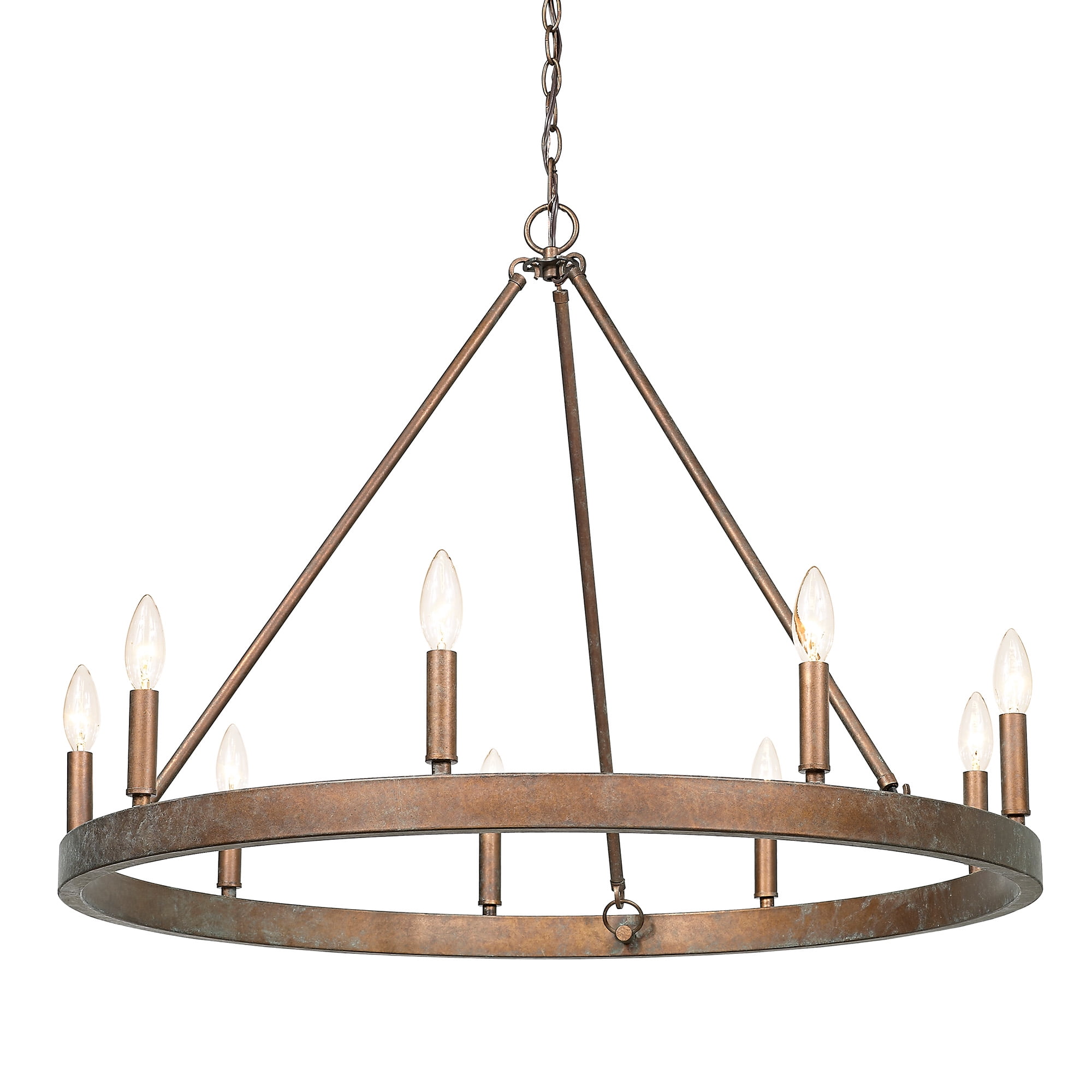 Levy Transitional Bronze 9 Light Chandelier