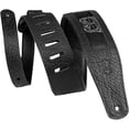 thumbnail image 1 of Levy's 2.5" Calaca Black Leather Guitar Strap Skulls, 1 of 3