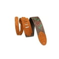 thumbnail image 1 of Levy's 2.5" Flowering Vine Leather Guitar Strap Brown/Red, 1 of 3