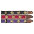 thumbnail image 1 of Levy's 2" Jacquard Weave Guitar Strap with Sun Pattern, Red, 1 of 3