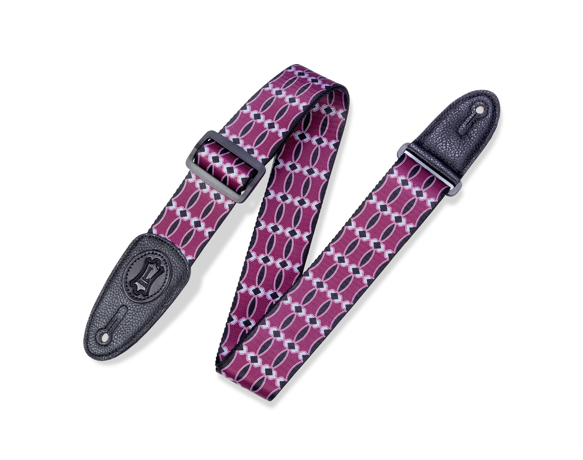 Levy's 2" Print Guitar Strap on Polyester with Garment Leather Ends, MPLL-001