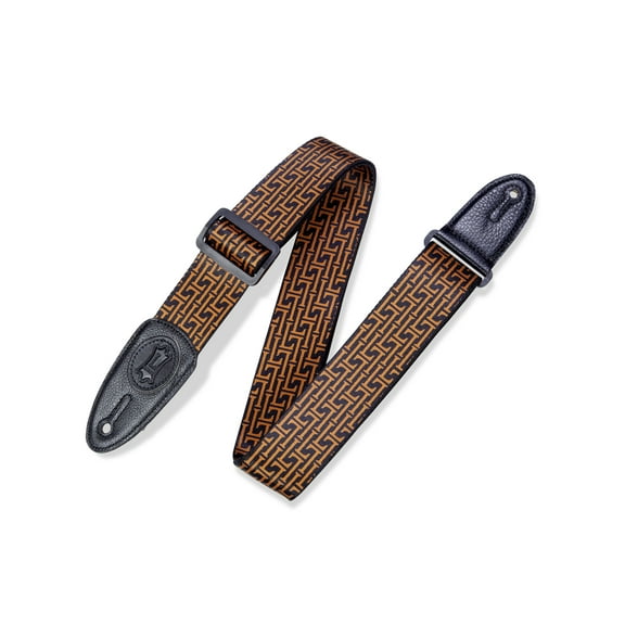 Levy's 2" Print Guitar Strap on Polyester with Garment Leather Ends, MPLL-004