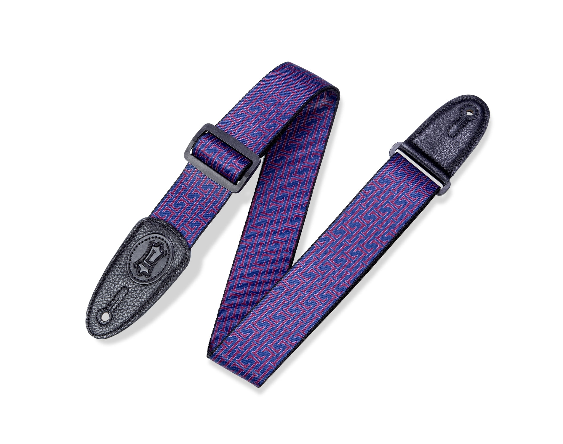 Levy's 2" Print Guitar Strap on Polyester with Garment Leather Ends, MPLL-005