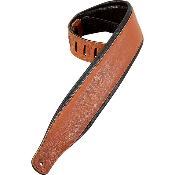 Levy's 3" Padded Leather Guitar Strap Tan