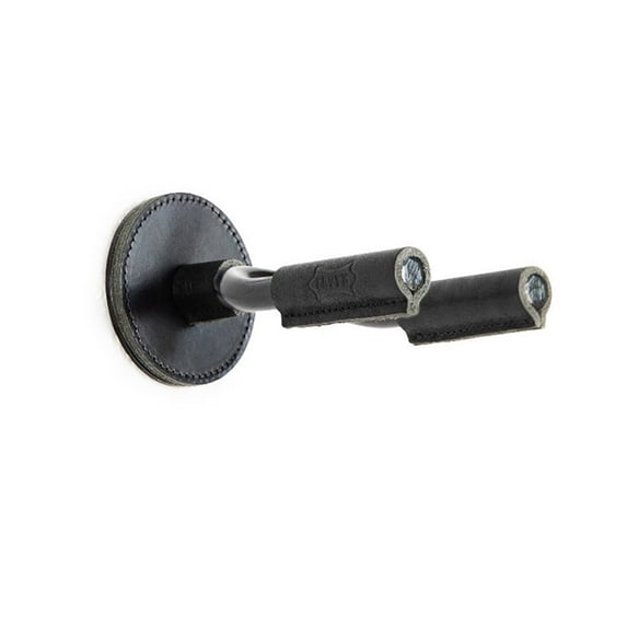 Levy's Black Forged Guitar Hanger w/ Black Leather