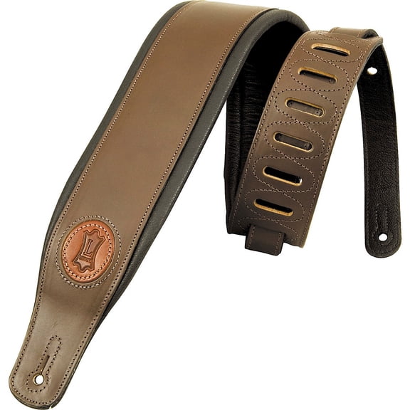 Levy's Boot Leather Guitar Strap Black