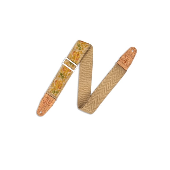 Levy's Hemp Rosa Guitar Strap | Yellow  Orange