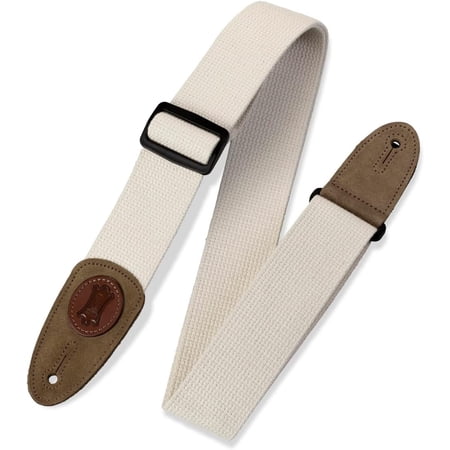 Levy's MSSC8-NAT 2" Cotton Guitar/Bass Strap w/Suede Ends  - Natural