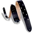 thumbnail image 1 of Levy's M12LBC-BLK 2" Chrome-Tan Leather Black Lightning Bolt Guitar/Bass Strap, 1 of 4