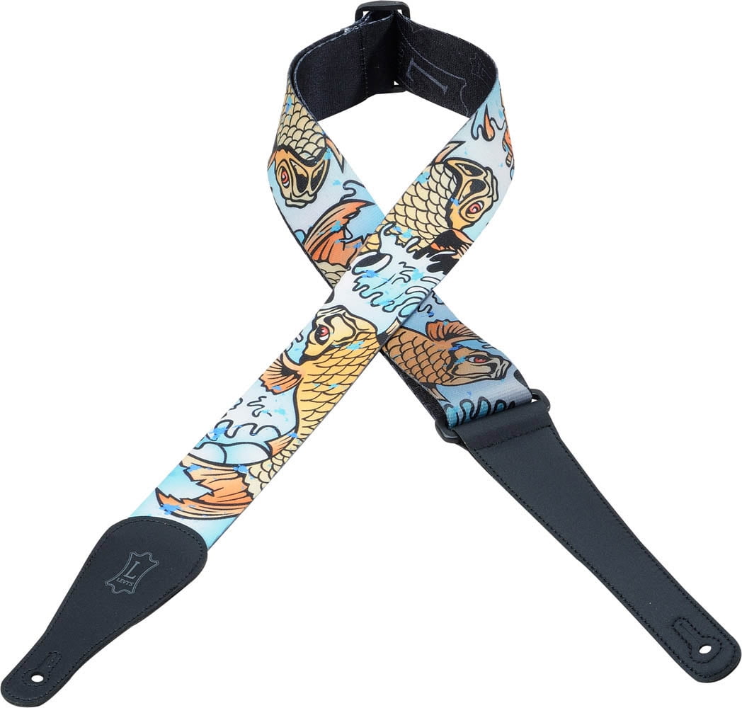 Levy s MPD2 009 2 Polyester Guitar Bass Strap Sonic Art Koi Fish Pond Walmart