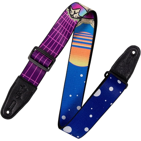 Levy's MPD2-119 Polyester Guitar Strap Cyber Cat