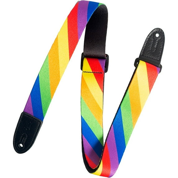 Levy's MPJR-007 1.5" Adjustable Printed Kids Guitar & Bass Strap Rainbow
