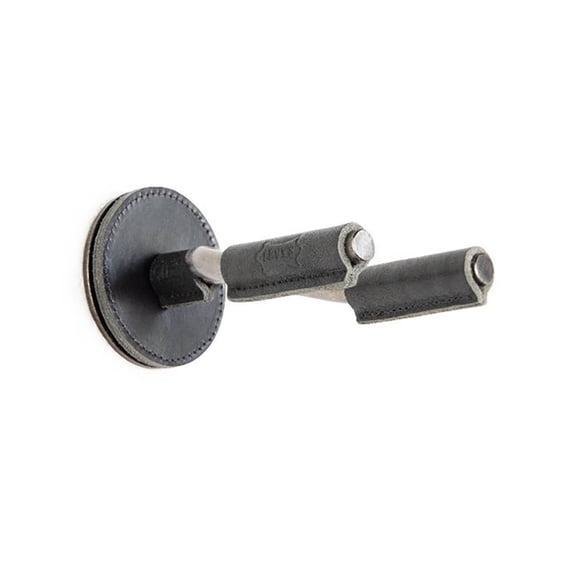 Levy's Smoke Forged Guitar Hanger w/ Black Leather