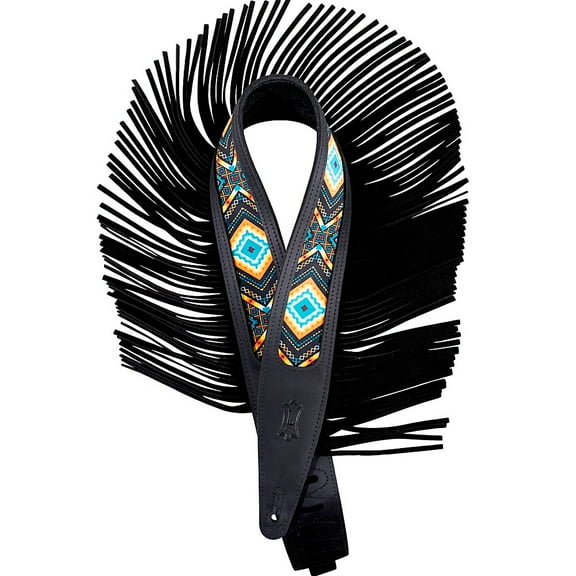 Levy's The Crazy Horse Outlaw Guitar Strap Black 2.5 in.