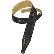 Levys - MS17T04-BLK - 2.5 Hand-Brushed Suede Guitar Strap - Black