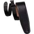 thumbnail image 1 of Levys Right Height™ 3.5” Wide Leather Bass Guitar Strap | Black, 1 of 2