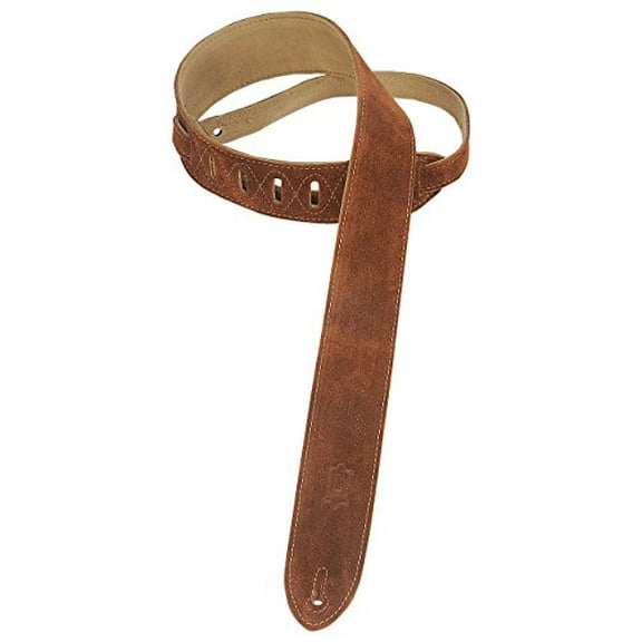 Levys Straps 3719524 2 in. Classics Series Suede Guitar Strap, Brown
