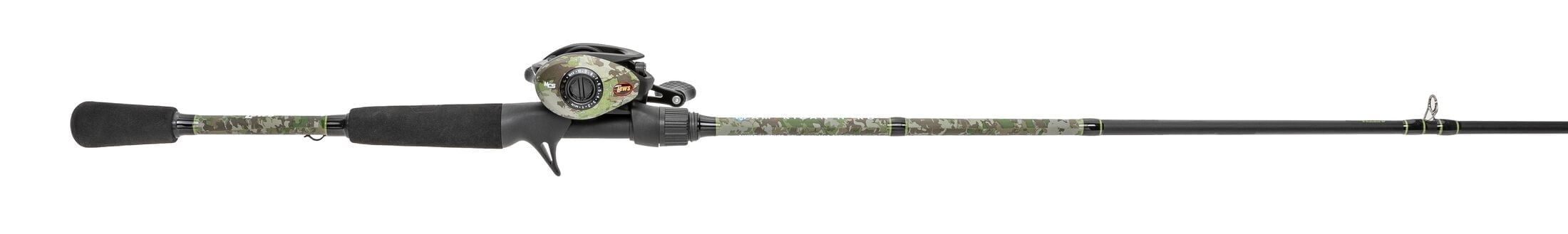 Lew's American Hero Camo Baitcast Reel and Fishing Rod Combo, 7-Foot Rod, Medium Power Fast Action, Left-Hand Retrieve, Camo/Black