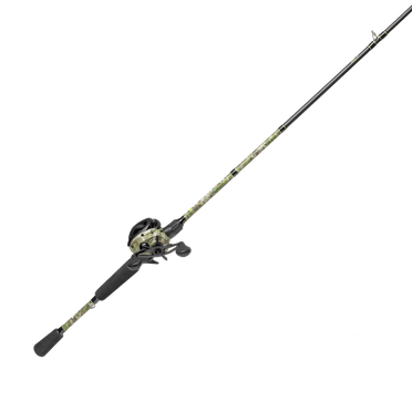 Lew's American Hero Camo Baitcast Reel and Fishing Rod Combo, 7-Foot Rod, Medium Power Fast Action, Right-Hand Retrieve, Camo/Black