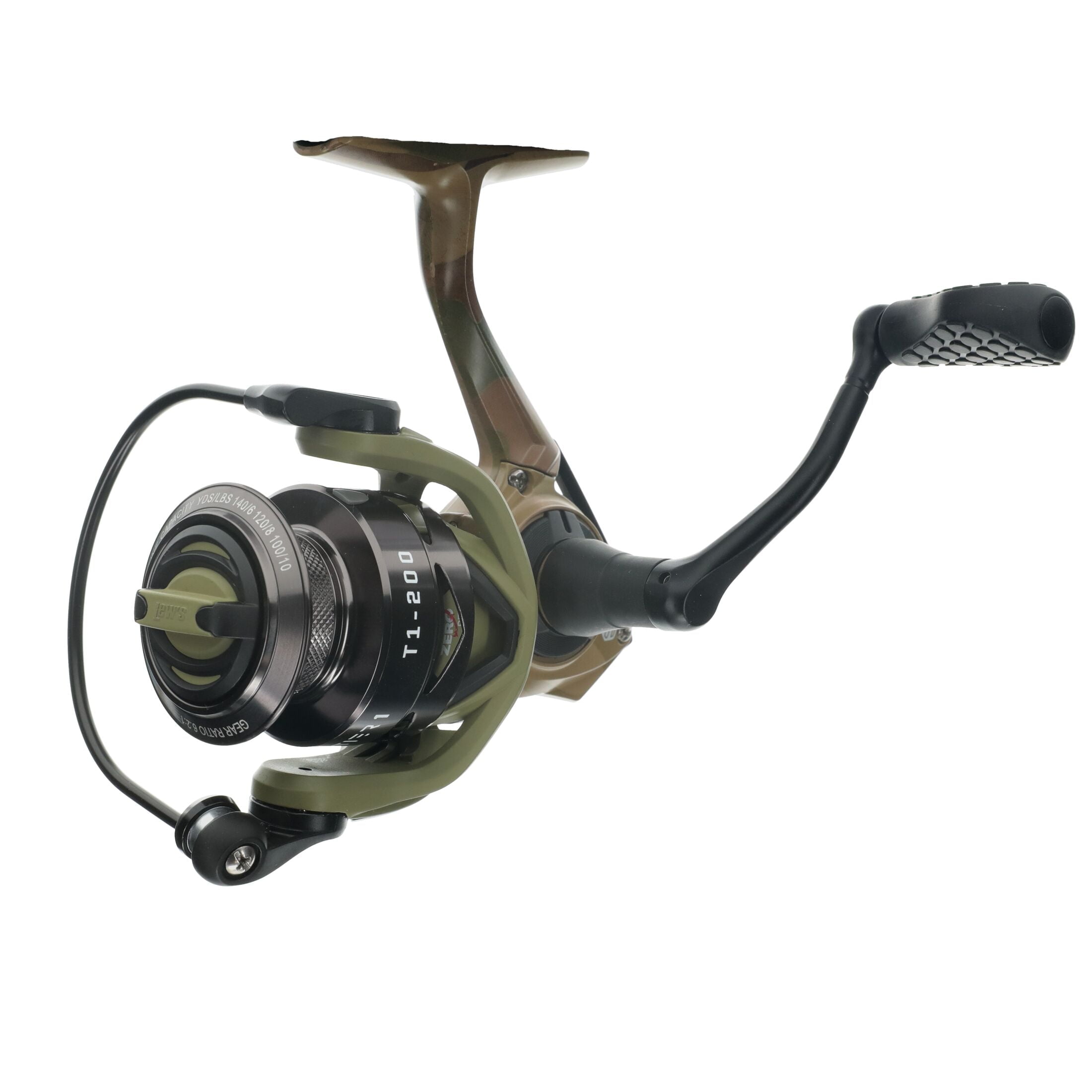 Lew's American Hero Tier 1 Spinning Reel, Size 200, Camo Lew's American Hero Tier 1 Spinning Reel, Size 200, Camo