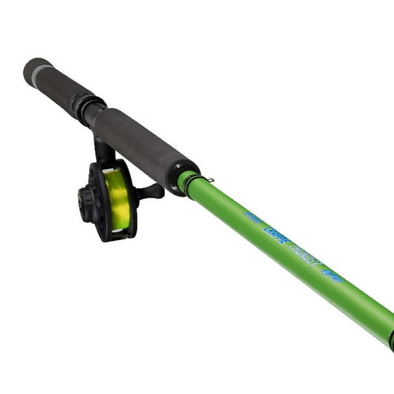 Lew's Crappie Thunder Solo Jigging Reel and Fishing Rod Combo, 9-Foot 2-Piece Rod, Green