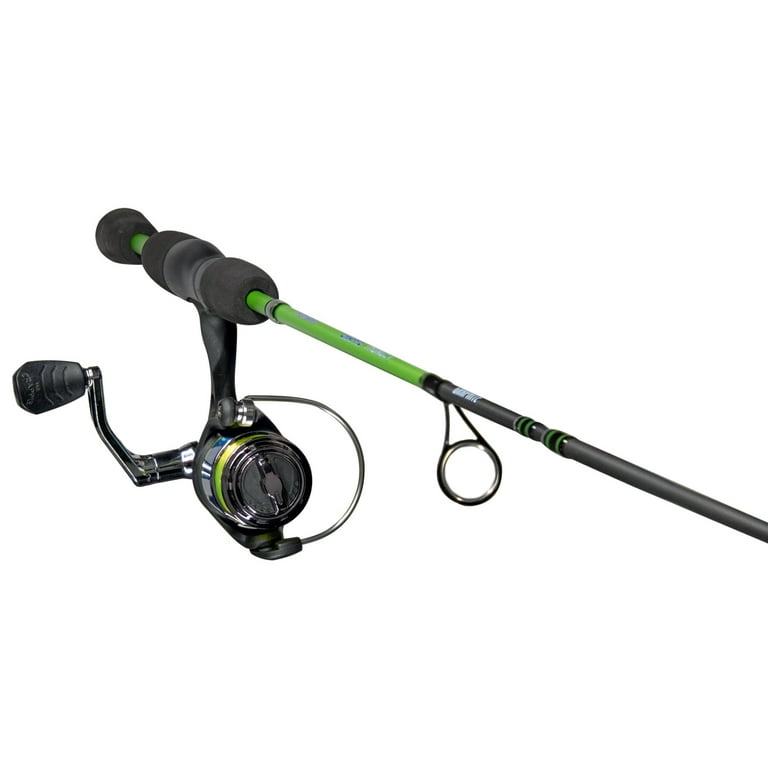Lew's Crappie Thunder Spinning Reel and Fishing Rod Combo, 7-Foot 2-Piece Rod, Size 100 Reel, Green Lew's Crappie Thunder Spinning Reel and Fishing Rod Combo, 7-Foot 2-Piece Rod, Size 100 Reel, Green