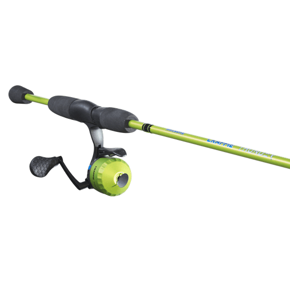 Lew's Crappie Thunder Underspin Reel and Fishing Rod Combo, 4-Foot 6-Inch Rod, Green