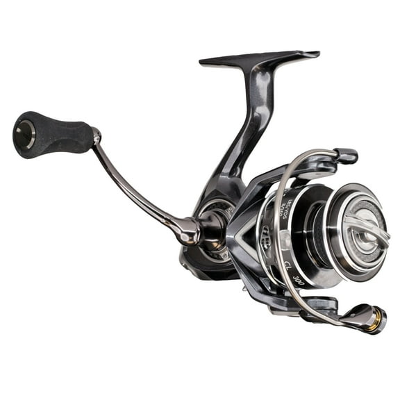 Lew's Custom Lite Series Spinning Fishing Reel, Size 300 Reel, Carbon Grey