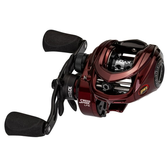 Lew's KVD Baitcast Fishing Reel, 8.3:1 Gear Ratio, Right-Hand Retrieve, Burgundy