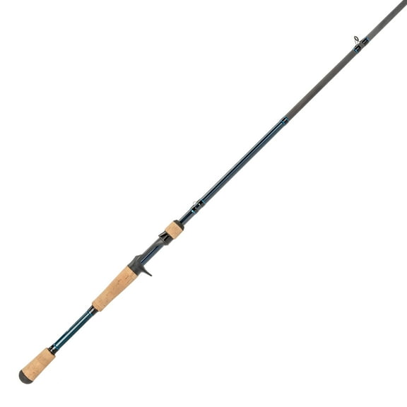 Lews LFS Casting Fishing Rod, 7-Foot, 1-Piece Rod with Medium Power and Fast Action, LFS-X3 Blank, Cork Split-Grip, Fuji Concept O Guides, Full Contact Reel Seat, Blue/Black