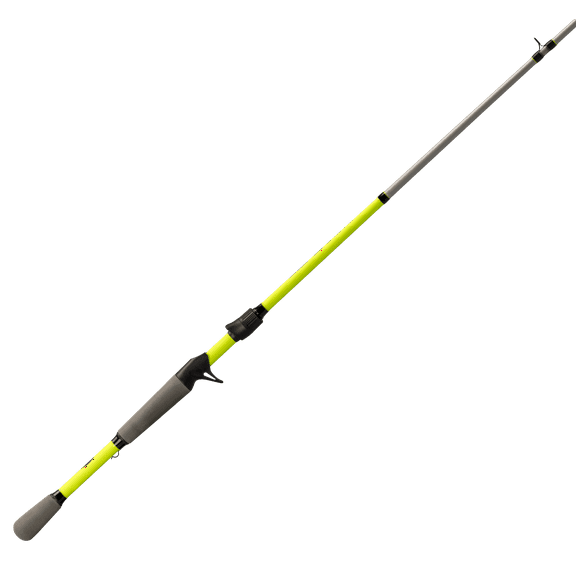 Lew's Laser HS Casting Fishing Rod, 7-Foot 1-Piece Rod, Medium Heavy Action, Green/Gray